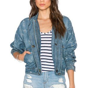 Free People Tattered Tennis Denim Jacket